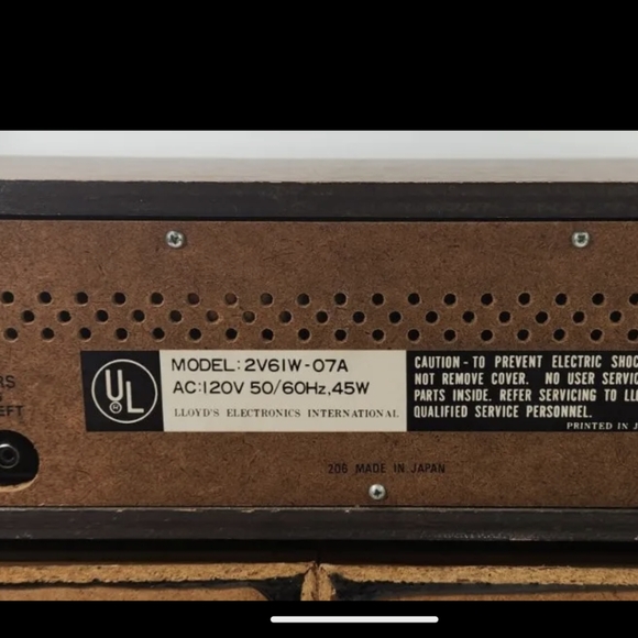 Vintage LLOYD's Stereo Speakers Made in Japan Wood Cabinets Mid Century Modern - Picture 12 of 13